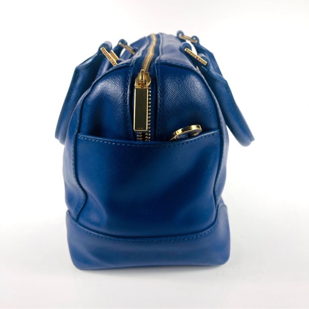 Tory Burch Robinson Middy Satchel Purse in Cobalt Blue - LIKE NEW - Picture 5 of 11